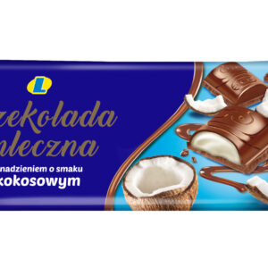 Czekolada mleczna z nadzieniem o smaku kokosowym 100 g Lewiatan