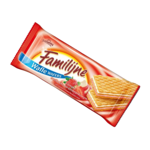 Familijne Wafle o smaku truskawkowo-śmietankowym 180 g