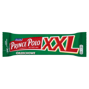 Olza Prince Polo XXL Orzechowe Kruchy wafelek z kremem orzechowym oblany mleczną czekoladą 45 g