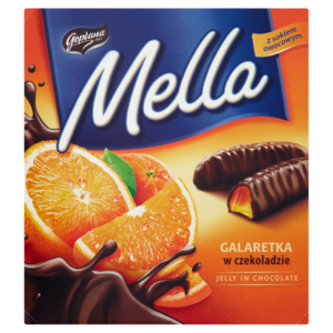 Goplana Mella Galaretka w czekoladzie o smaku pomarańczowym 190 g