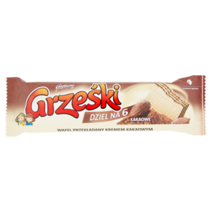 Grześki Dziel na 6 Kakaowe Wafel przekładany kremem kakaowym 26 g