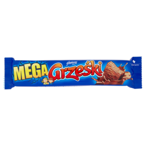 Grześki Mega Wafel przekładany kremem kakaowym w czekoladzie 48 g