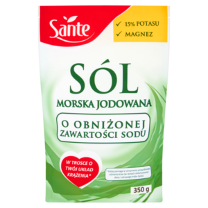 Sante Sól morska jodowana o obniżonej zawartości sodu 350 g
