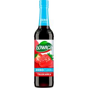 SYROP ŁOWICZ SUPLEMENT DIETY O SMAKU TRUSKAWSKA ZERO CUKRU 400 ML